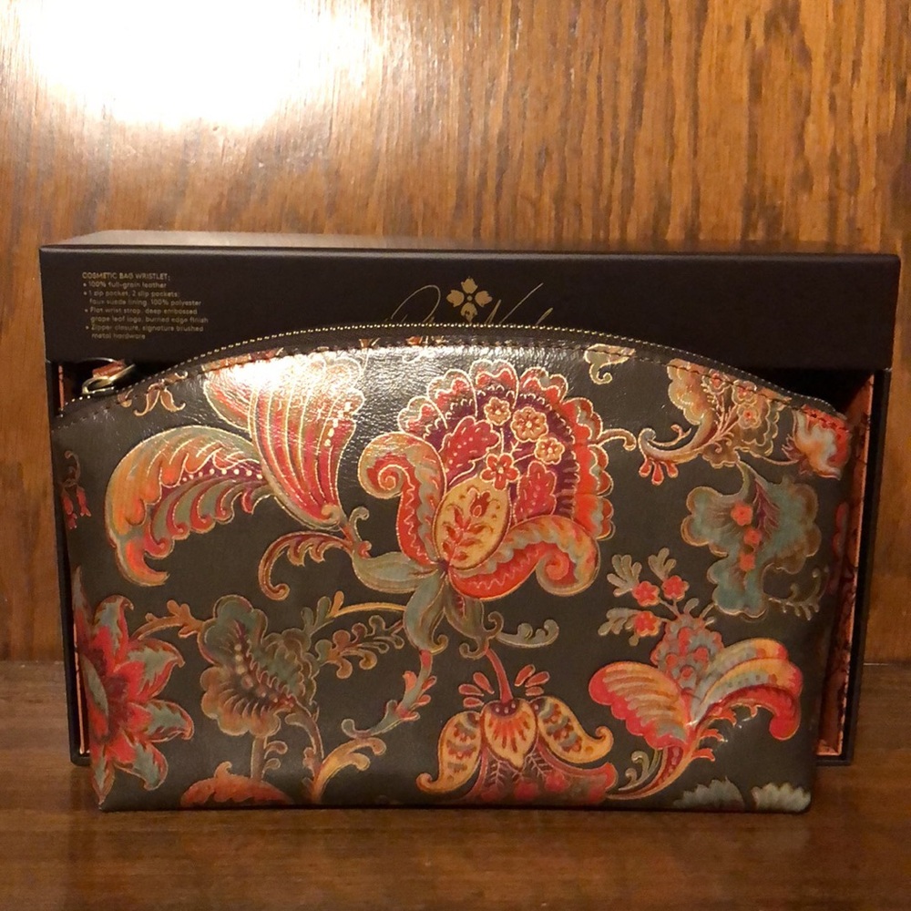 NIB-Patricia Nash-Italian Floral Paisley-Aritzo-Cosmetic Case/WristletClutch-$89